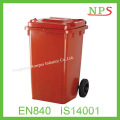 Eco-Friendly 120L/240L Plastic Waste Bin with Two Wheel